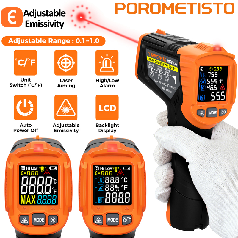 Industrial Laser Level - -50~380C 적외선 온도계 -50~800C 전문가용 디지털