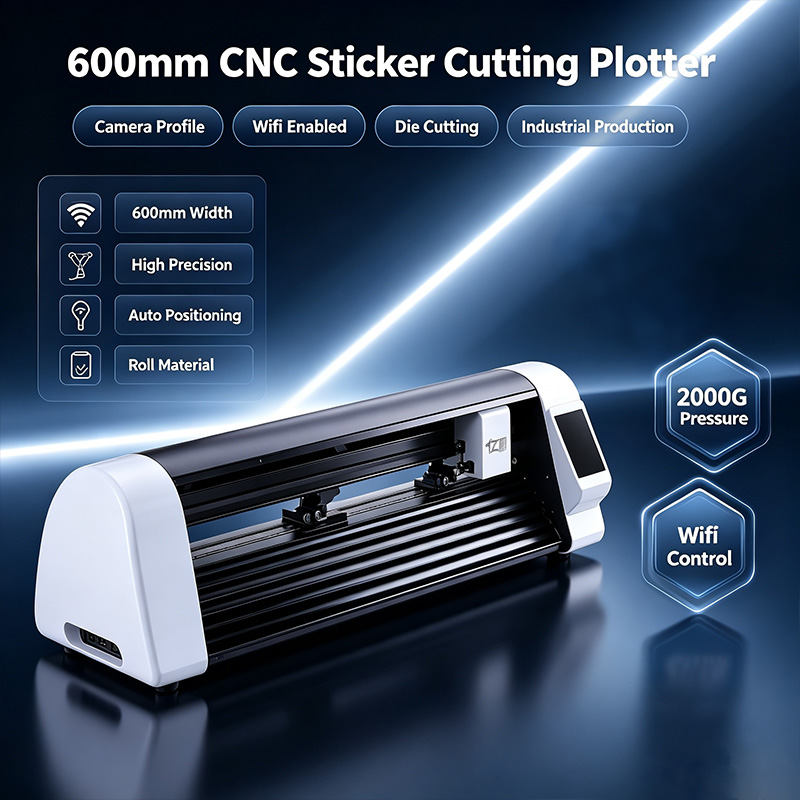 Industrial Laser - 600mm CNC 레이저 스티커 커팅 플로터
