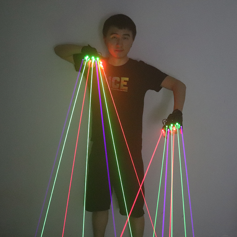녹색 빨간색 파란색 레이저 장갑 7Pcs 높은 전력 거 - Industrial Laser Projector 리뷰 및 가격