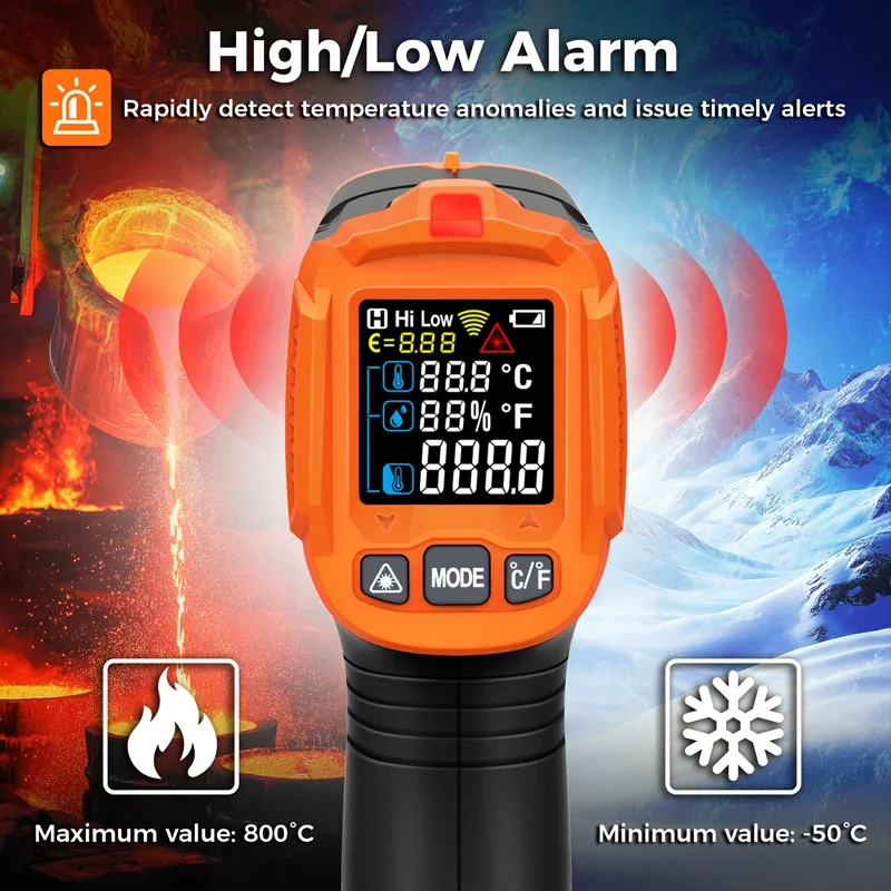 -50~380C 적외선 온도계 -50~800C 전문가용 - Industrial Laser Level 리뷰 및 가격